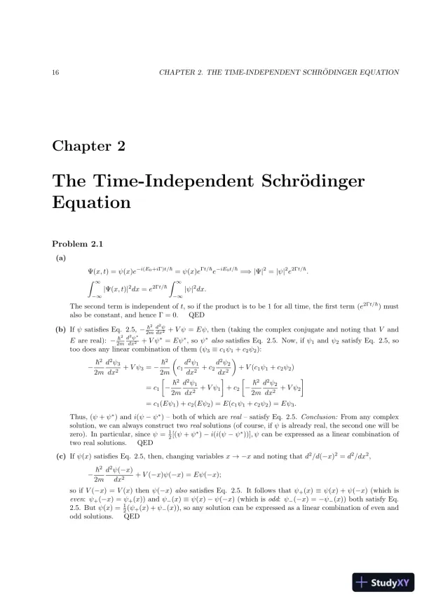 Introduction to Quantum Mechanics, 3rd Edition Solution Manual - Page 16 preview image
