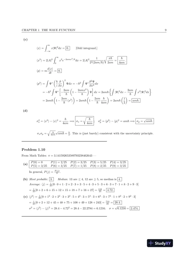 Introduction to Quantum Mechanics, 3rd Edition Solution Manual - Page 9 preview image