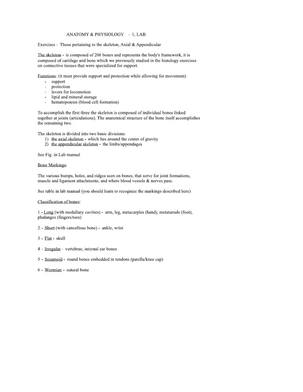 A and P 1 Lab Bone Module 1 - Page 1 preview image