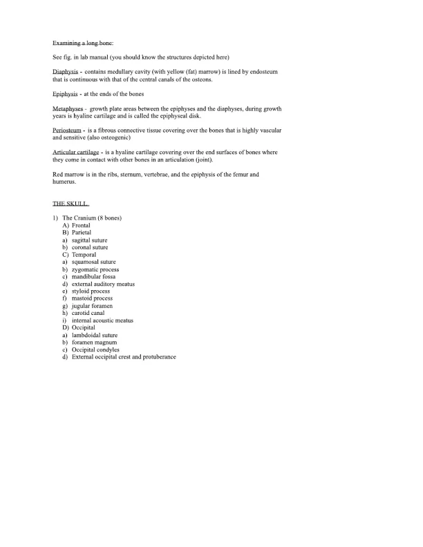A and P 1 Lab Bone Module 1 - Page 2 preview image