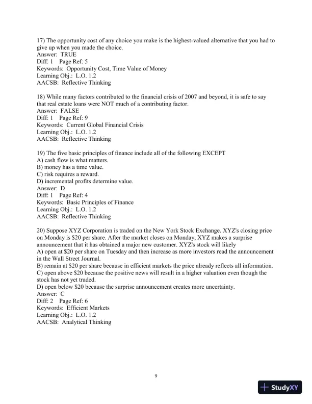 Test Bank for Foundations Of Finance, 5th Edition - Page 11 preview image