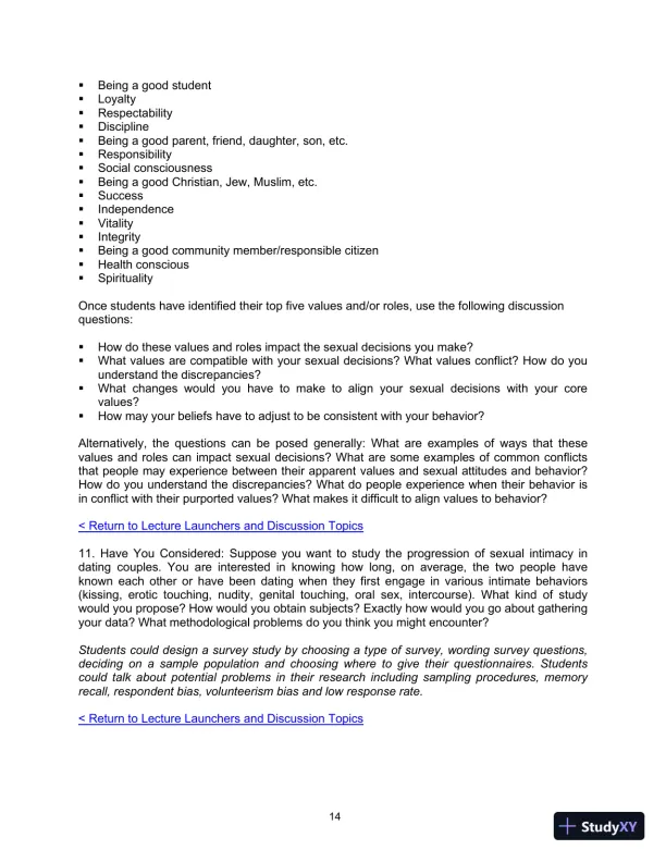 Class Notes for Human Sexuality, 4th Edition - Page 15 preview image