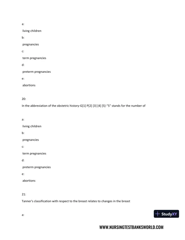 Test Bank For Beckmann and Ling's Obstetrics Gynecology, 8th Edition - Page 11 preview image
