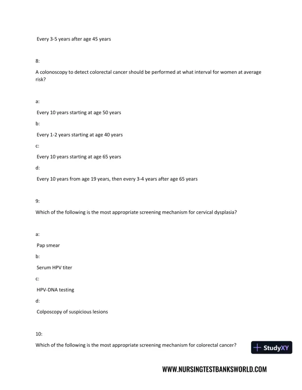 Test Bank For Beckmann and Ling's Obstetrics Gynecology, 8th Edition - Page 18 preview image