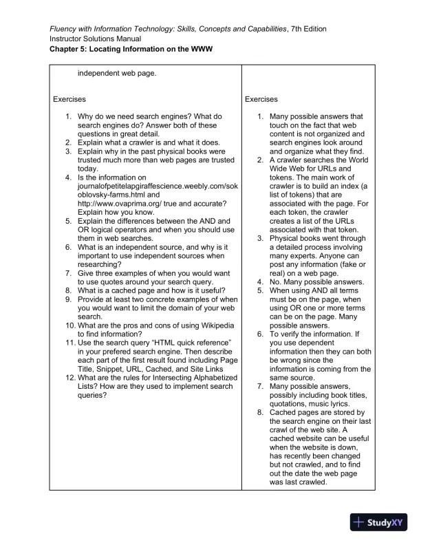 Solution Manual for Fluency With Information Technology, 7th Edition - Page 19 preview image
