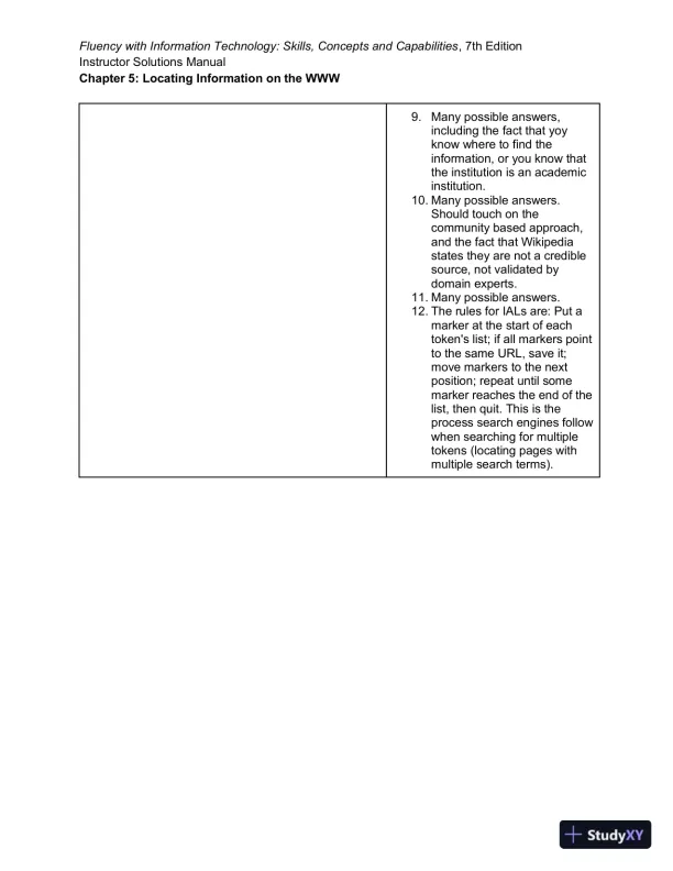 Solution Manual for Fluency With Information Technology, 7th Edition - Page 20 preview image
