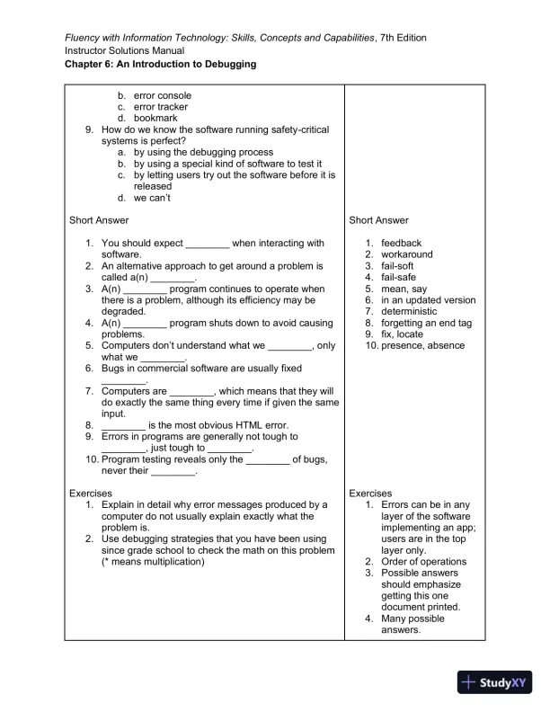 Solution Manual for Fluency With Information Technology, 7th Edition - Page 22 preview image