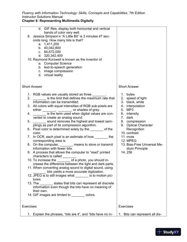Solution Manual for Fluency With Information Technology, 7th Edition - Page 28 preview image