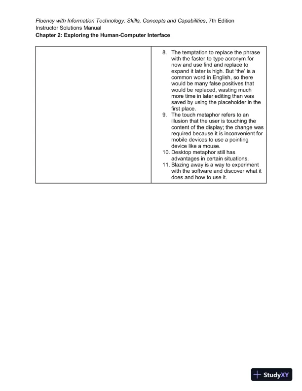 Solution Manual for Fluency With Information Technology, 7th Edition - Page 8 preview image