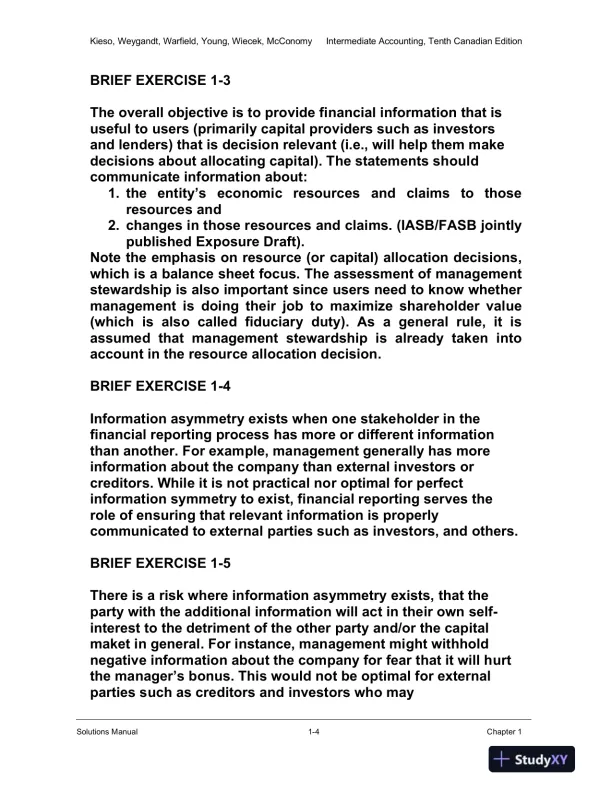 Solution Manual for Intermediate Accounting Volume 1, Tenth Canadian Edition - Page 5 preview image