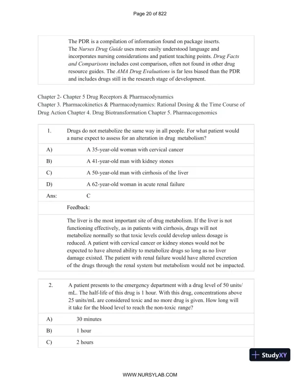 Test Bank for Basic and Clinical Pharmacology, 14th Edition (Chapters 1-33) - Page 21 preview image