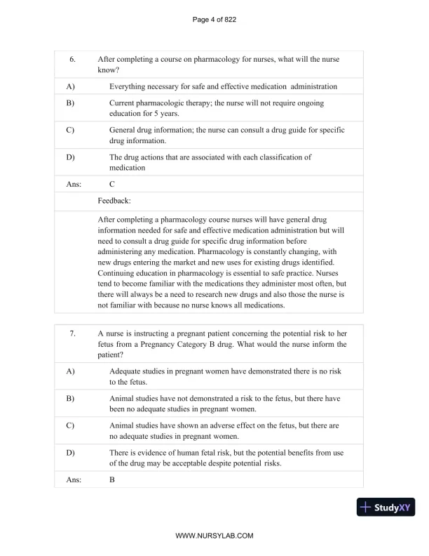 Test Bank for Basic and Clinical Pharmacology, 14th Edition (Chapters 1-33) - Page 5 preview image