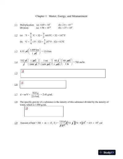 Introduction To General, Organic And Biochemistry, 11th Edition Solution Manual - Page 1 preview image
