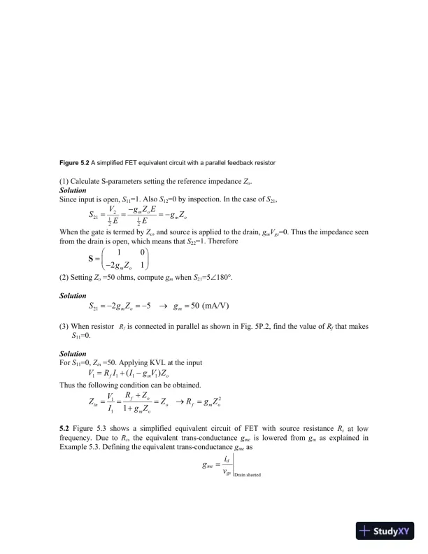 Solution Manual for Microwave Circuit Design A Practical Approach Using ADS, 1st Edition - Page 31 preview image