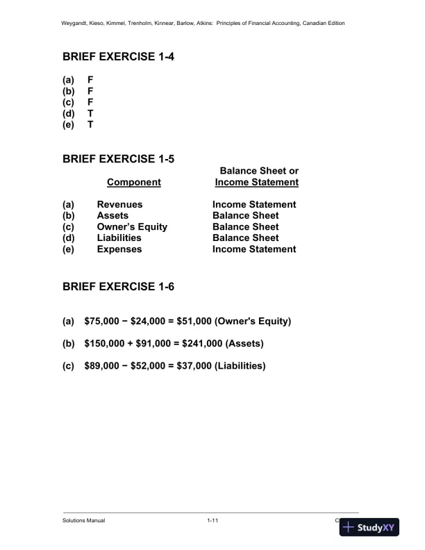 Solution Manual for Principles of Financial Accounting, Canadian Edition - Page 12 preview image