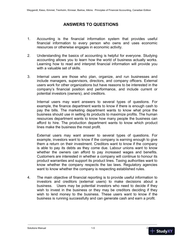 Solution Manual for Principles of Financial Accounting, Canadian Edition - Page 6 preview image