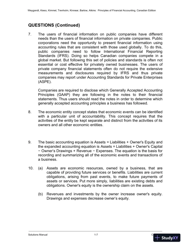 Solution Manual for Principles of Financial Accounting, Canadian Edition - Page 8 preview image