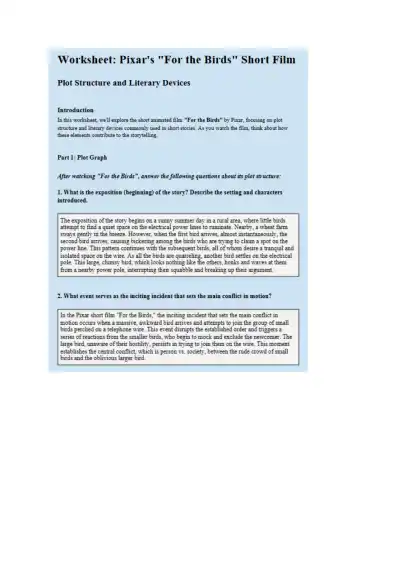 For the Birds Questions Arya Valluri - Page 1 preview image