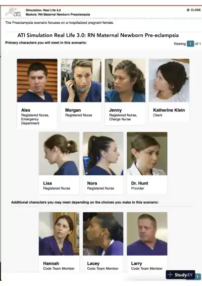 ATI RN Maternal Newborn Preeclampsia Simulation Real Life 3.0 With Answers (11 Solved Questions) - Page 1 preview image