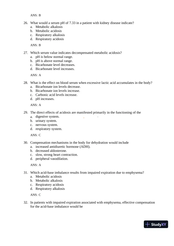 Test Bank for Gould's Pathophysiology for the Health Professions, 7th Edition (Chapters 1-28) - Page 13 preview image