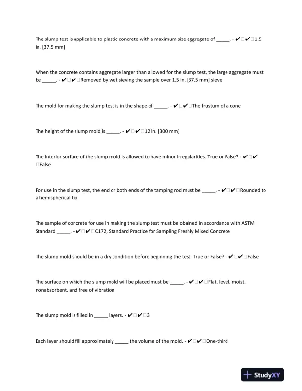 ACI Construction Field Test Exam With Answers (136 Solved Questions) - Page 5 preview image