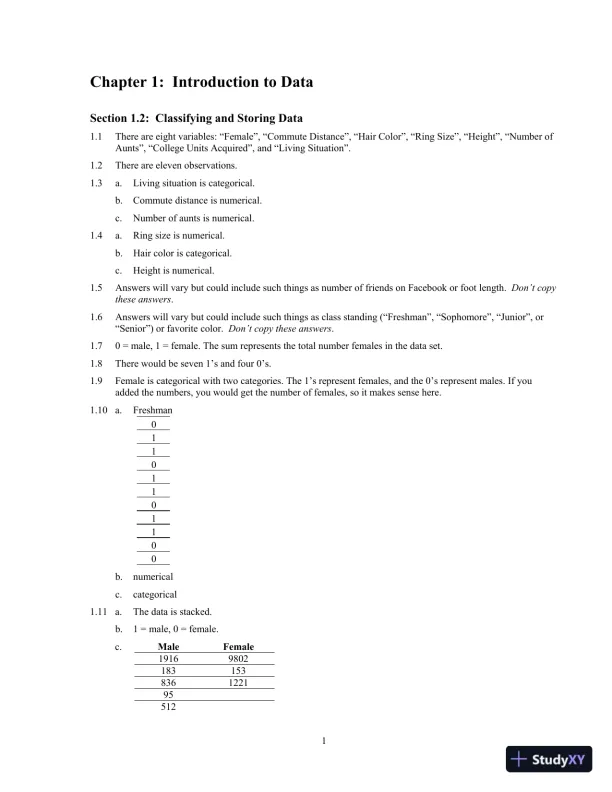Solution Manual for Essential Statistics, 3rd Edition - Page 5 preview image