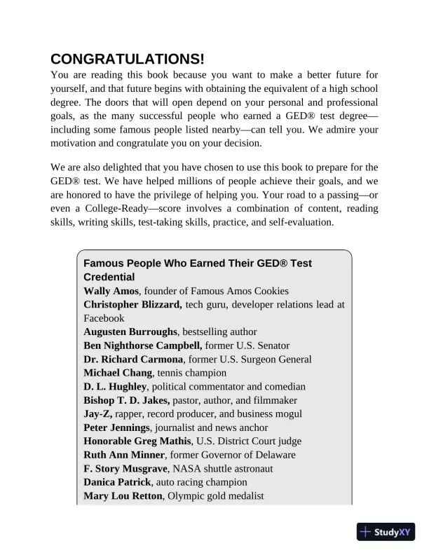 Princeton Review GED Test Prep, 2024: 2 Practice Tests + Review and Techniques (2023) - Page 16 preview image