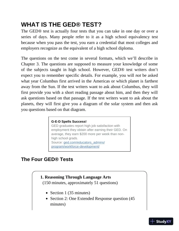 Princeton Review GED Test Prep, 2024: 2 Practice Tests + Review and Techniques (2023) - Page 27 preview image