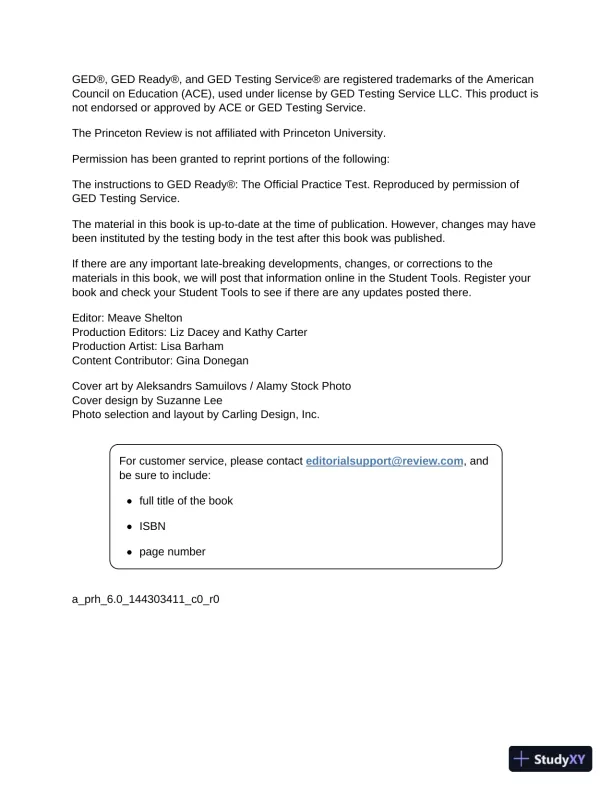 Princeton Review GED Test Prep, 2024: 2 Practice Tests + Review and Techniques (2023) - Page 5 preview image