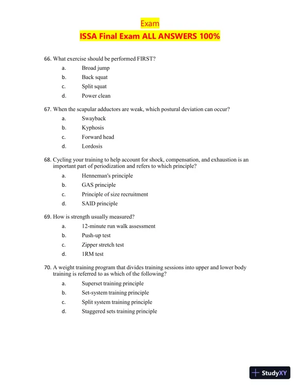 2023-2024 ISSA Certification Final Exam with Answers (200 Solved Questions) - Page 15 preview image