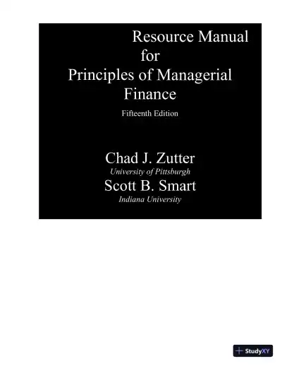 Principles of Managerial Finance, 15th Edition Solution Manual - Page 1 preview image