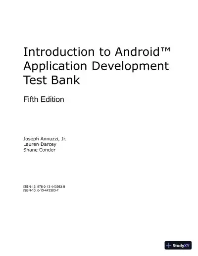 Test Bank for Introduction to Android Application Development Android Essentials, 5th Edition - Page 1 preview image