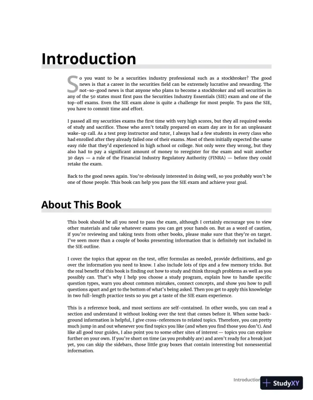 Securities Industry Essentials Exam 2023-2024 For Dummies (2022) - Page 18 preview image