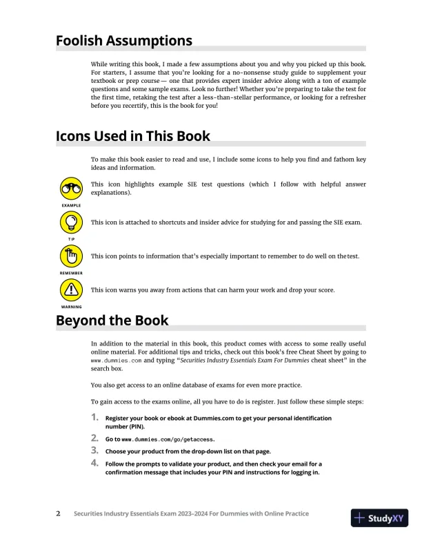 Securities Industry Essentials Exam 2023-2024 For Dummies (2022) - Page 19 preview image