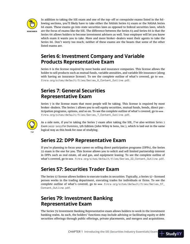 Securities Industry Essentials Exam 2023-2024 For Dummies (2022) - Page 26 preview image