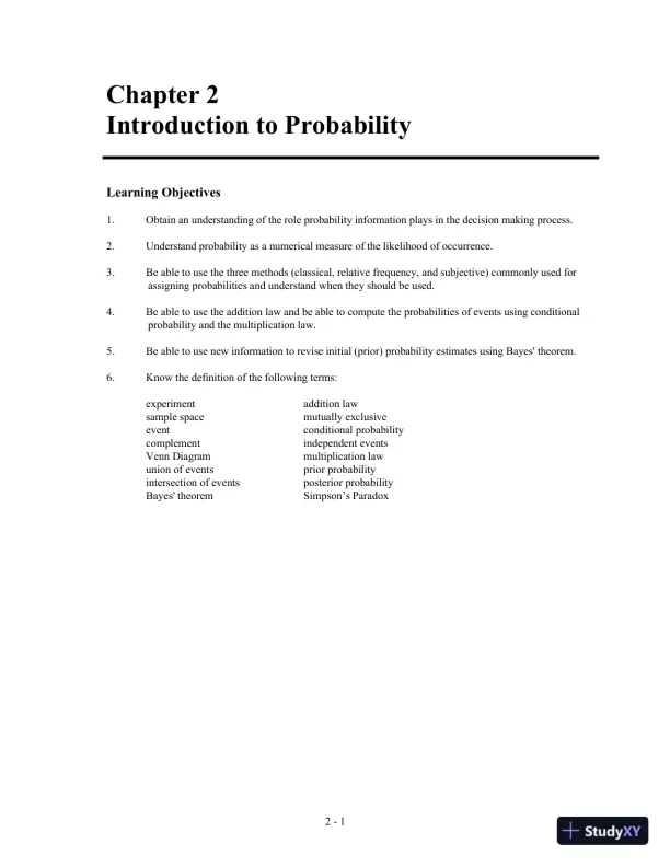 Quantitative Methods For Business, 12th Edition Solution Manual - Page 10 preview image