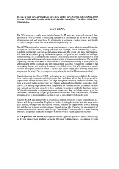 Type 2 Cisco CCNA Certifications - Page 1 preview image