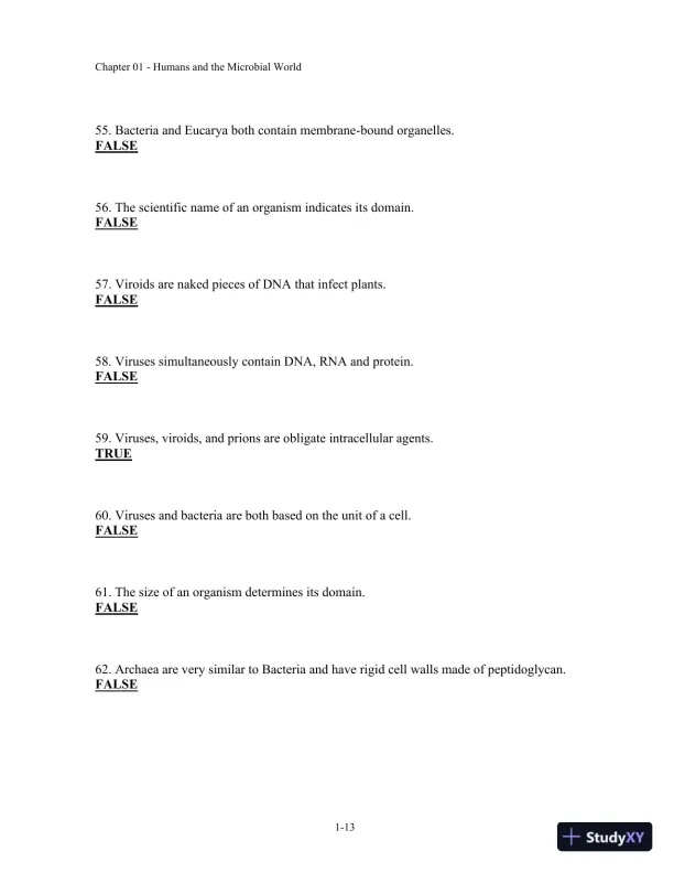 Test Bank For Microbiology: A Human Perspective, 6th Edition - Page 14 preview image