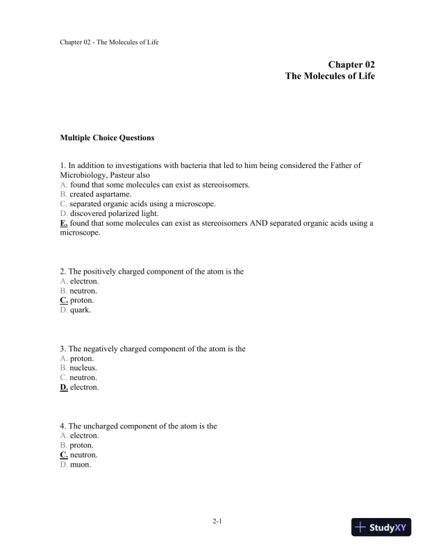 Test Bank For Microbiology: A Human Perspective, 6th Edition - Page 16 preview image