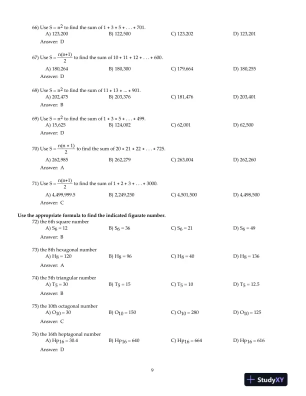 Mathematical Ideas, 13th Edition Test Bank - Page 10 preview image