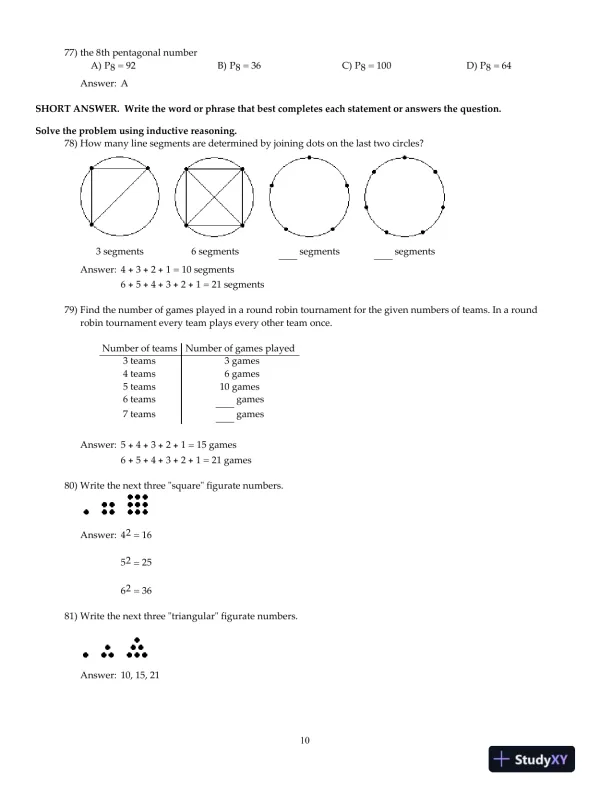 Mathematical Ideas, 13th Edition Test Bank - Page 11 preview image