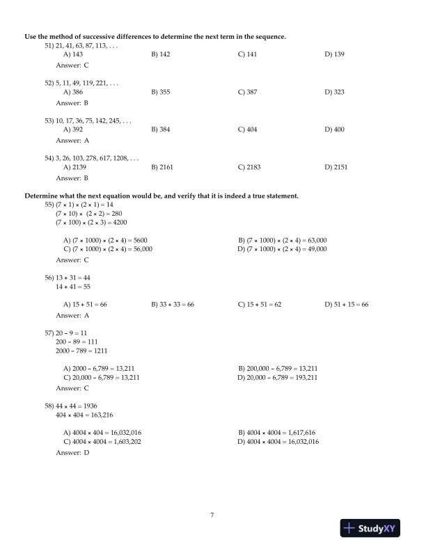 Mathematical Ideas, 13th Edition Test Bank - Page 8 preview image