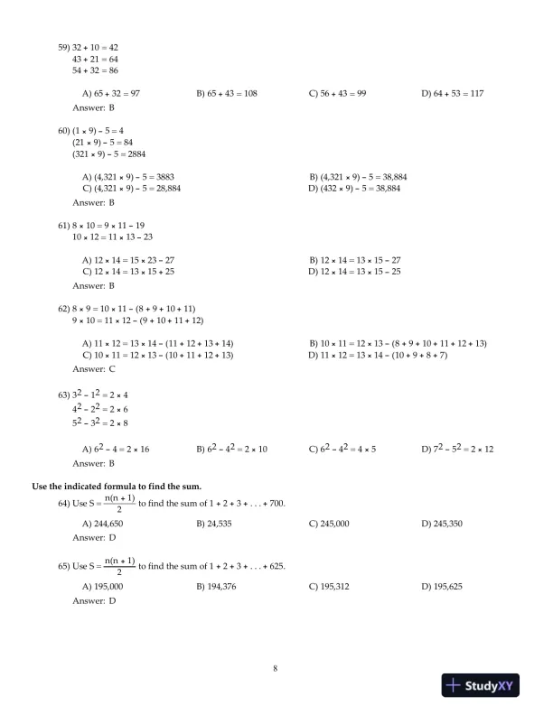 Mathematical Ideas, 13th Edition Test Bank - Page 9 preview image