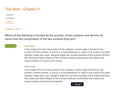 Test Bank For Wheeler's Dental Anatomy, Physiology and Occlusion: Expert Consult, 10th Edition - Page 1 preview image