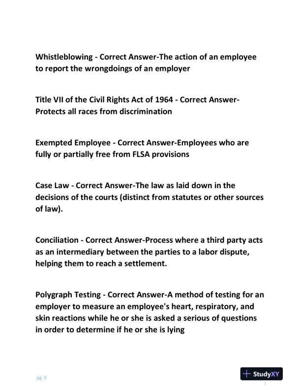 2024 WGUC233 Law Practice Exam With Answers (179 Solved Questions) - Page 10 preview image