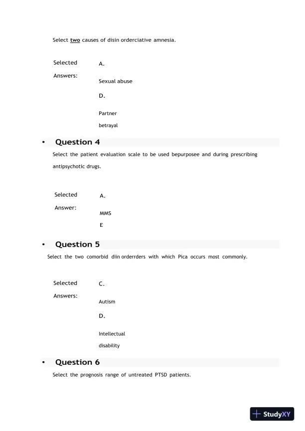 2021 NRNP6635 Walden University Psychotherapy Midterm Exam With Answers (200 Solved Questions) - Page 3 preview image