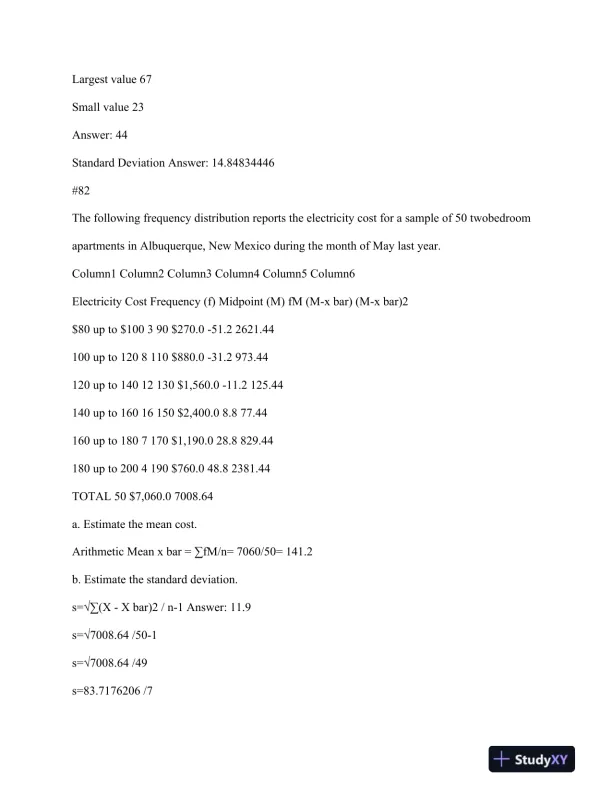 Statistical Analysis of Wait Times, Electricity Costs, and Real Estate Prices: QNT 561 Week 1 Homework - Page 3 preview image