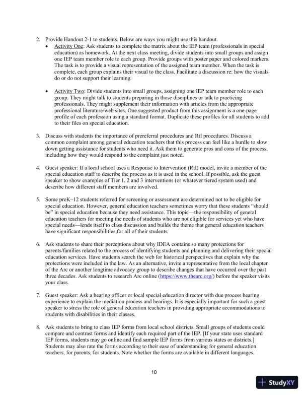 Lecture Notes for Including Students with Special Needs: A Practical Guide for Classroom Teachers, 8th Edition - Page 14 preview image