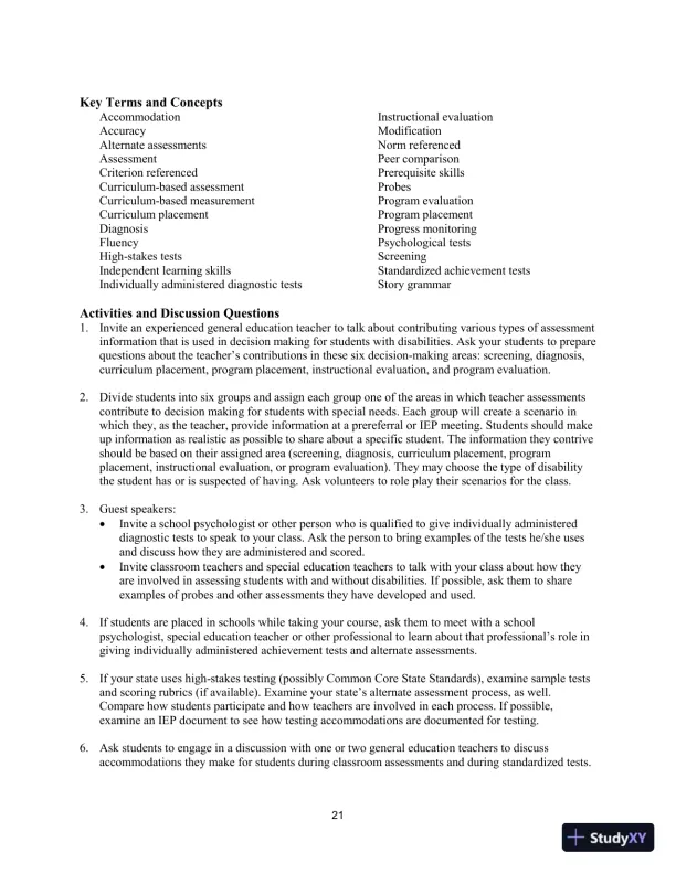 Lecture Notes for Including Students with Special Needs: A Practical Guide for Classroom Teachers, 8th Edition - Page 24 preview image