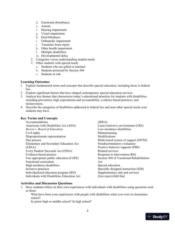 Lecture Notes for Including Students with Special Needs: A Practical Guide for Classroom Teachers, 8th Edition - Page 7 preview image